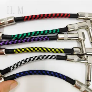 Vibrant 15cm Guitar Effect Patch Cables Set