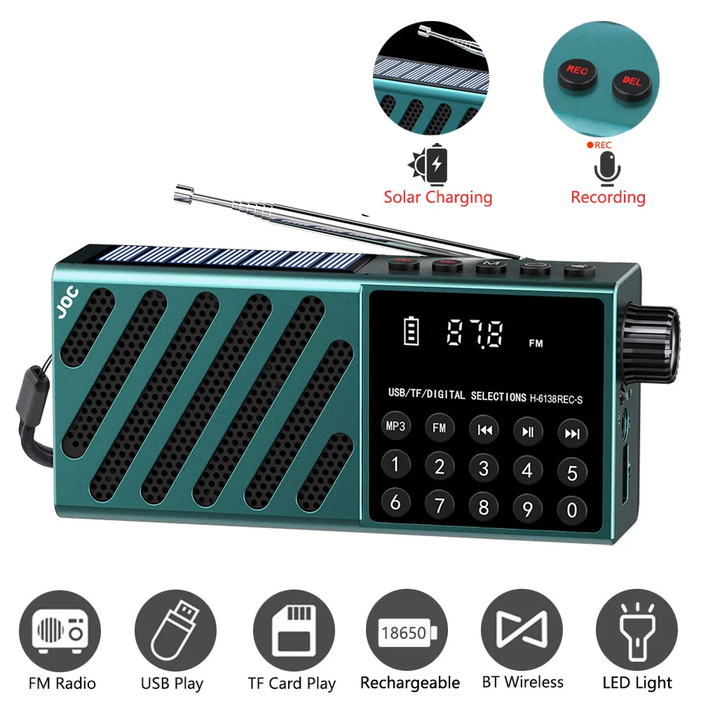 Portable Solar Bluetooth Speaker with 5W Output 1 Portable Solar Bluetooth Speaker with 5W Output