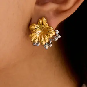 Gold-Proof Stainless Steel Flower Stud Earrings 9 Sffb1ae7e32c0490995e94ca82933e836Z