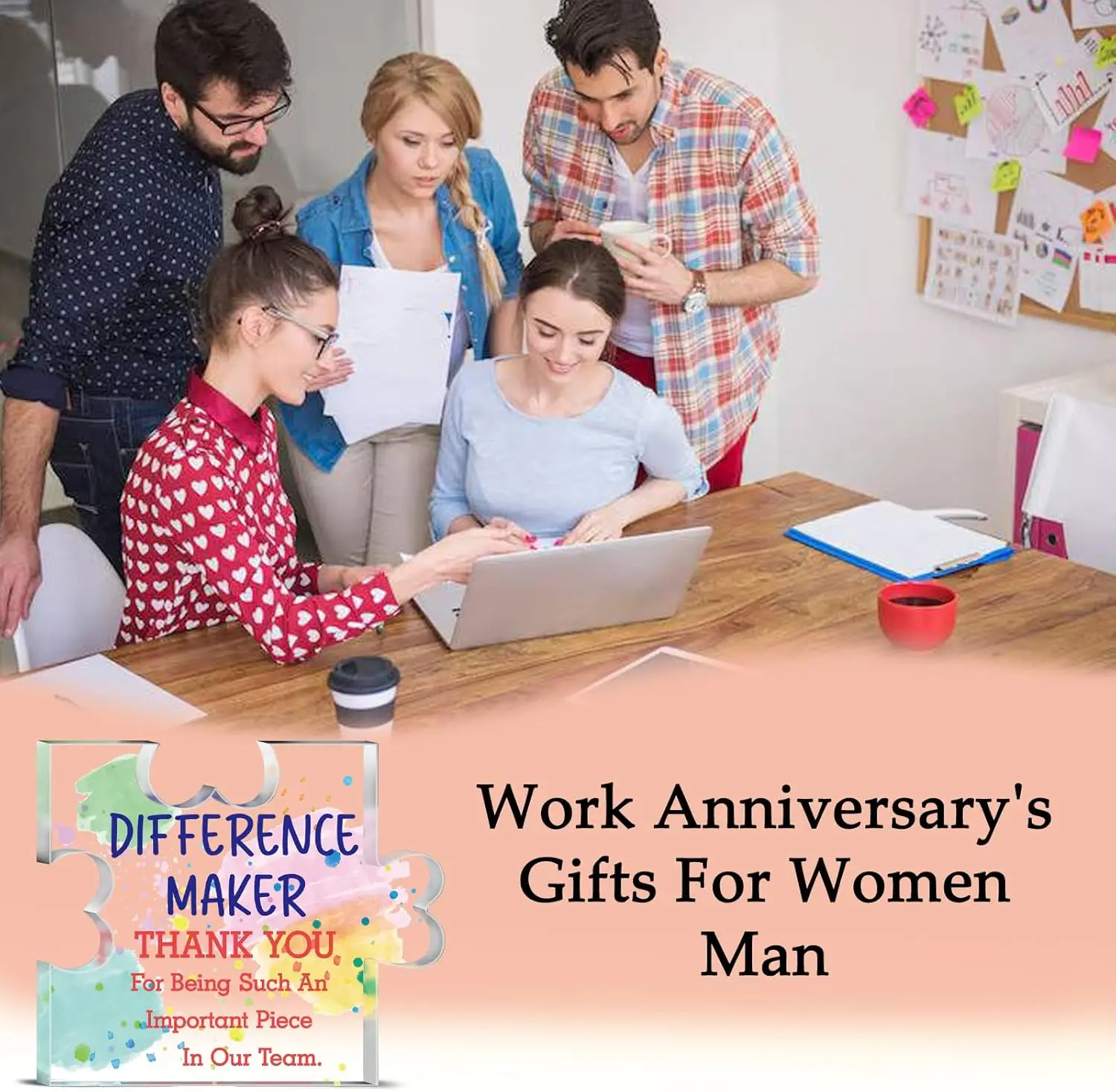 Colorful Puzzle Work Anniversary Plaque 6 Colorful Puzzle Work Anniversary Plaque - Image 6