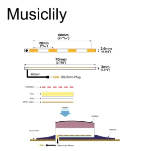 Ceramic Piezo Pickup for 4-String Bass Guitar 8 Sffc727bf248d480d9388576314526030W