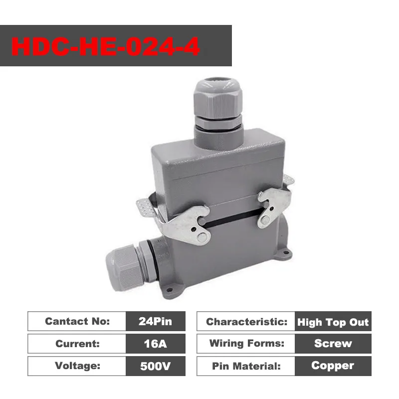 Heavy-Duty 24-Pin Industrial Connector HDC-HE-024 6 Heavy-Duty 24-Pin Industrial Connector HDC-HE-024 - Image 6