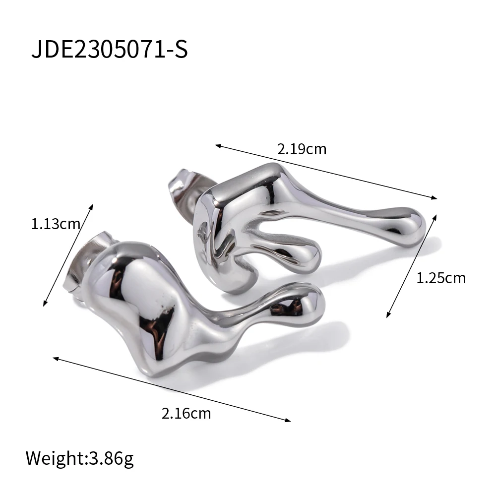 Stainless Steel Water-Drop Earrings 6 Stainless Steel Water-Drop Earrings - Image 6