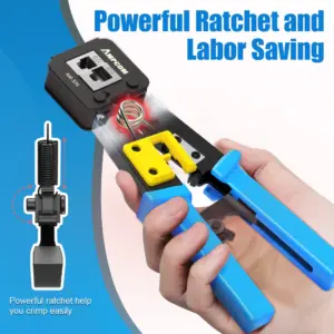 Multi-Function Ethernet Crimping and Cutting Tool 10 U18ba4e26b1074e05911b1570c2a0113bx