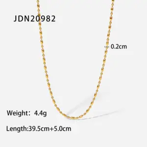 Elegant Stainless Steel Gold Women’s Necklace 13 U84dbbeab1e164280bb67f31173e57b70j