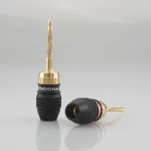 8-Pack Gold-Plated Banana Plugs for Speakers 10 U95c47c739b5f4360b53002c394a7e90ee