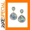 Vintage-Style Abalone Shell Earrings