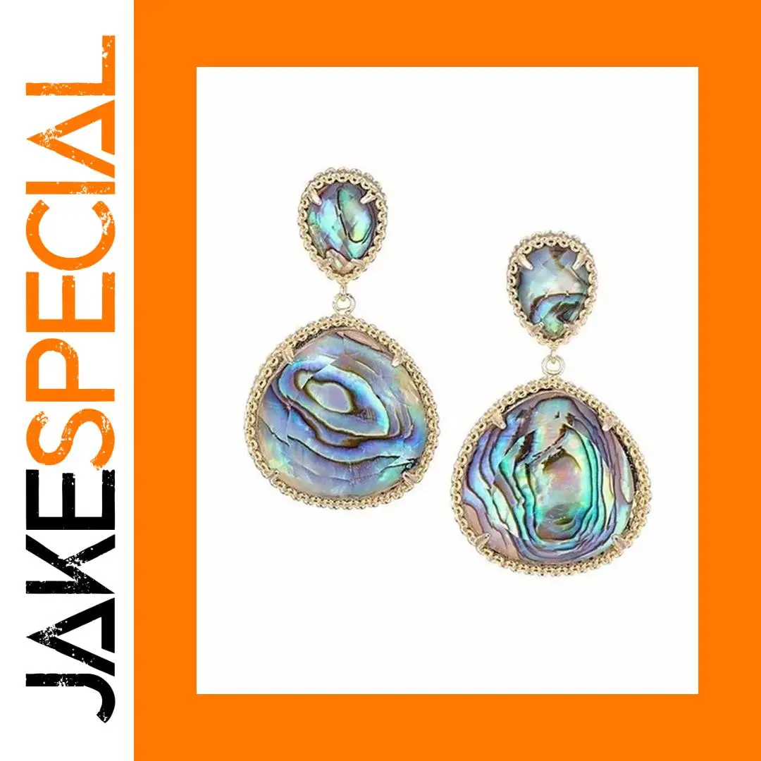 Vintage-Style Abalone Shell Earrings 1 Vintage-Style Abalone Shell Earrings