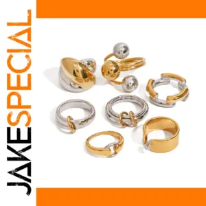 Modern Stainless Steel Geometric Unisex Ring