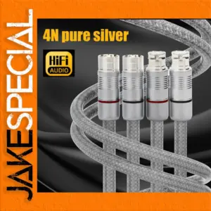 Premium Silver XLR Audio Cable 2m