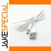 White USB to 3.5mm Power Cable, 1 Meter