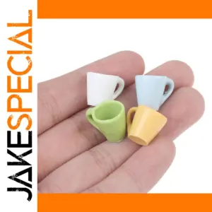 Colorful Miniature Dollhouse Mug Set (4 Pieces)