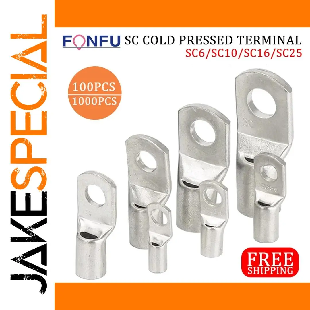 100-Piece SC Type Copper Wire Crimp Terminals Set 1 100-Piece SC Type Copper Wire Crimp Terminals Set