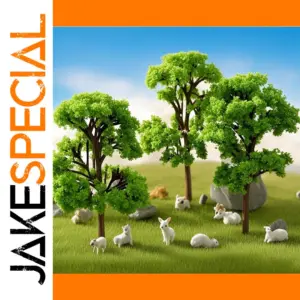 Model Tree Set with 20 Realistic Plastic Trees