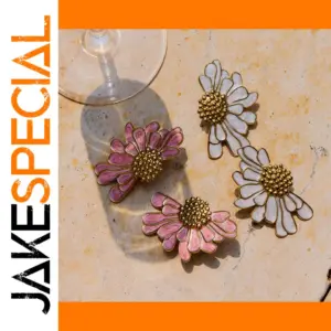 Elegant Stainless Steel Flower Earrings Set