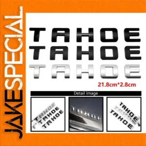 Chevrolet Tahoe 3D Silver Badge, 21.8cm