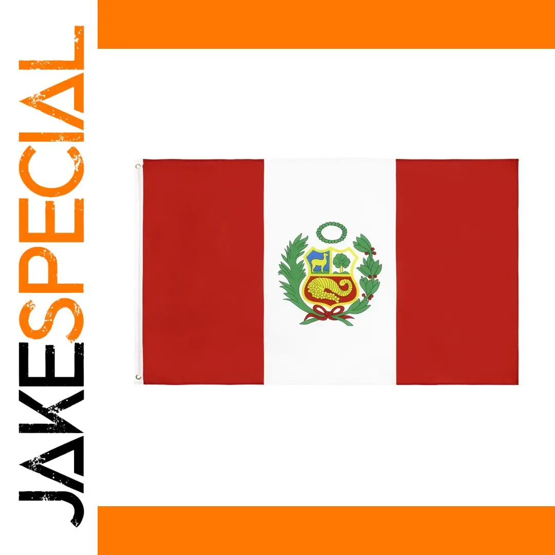 Peruvian National Flag Polyester 90x150cm 1 Peruvian National Flag Polyester 90x150cm