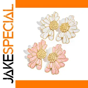 Stainless Steel Floral Earrings Set