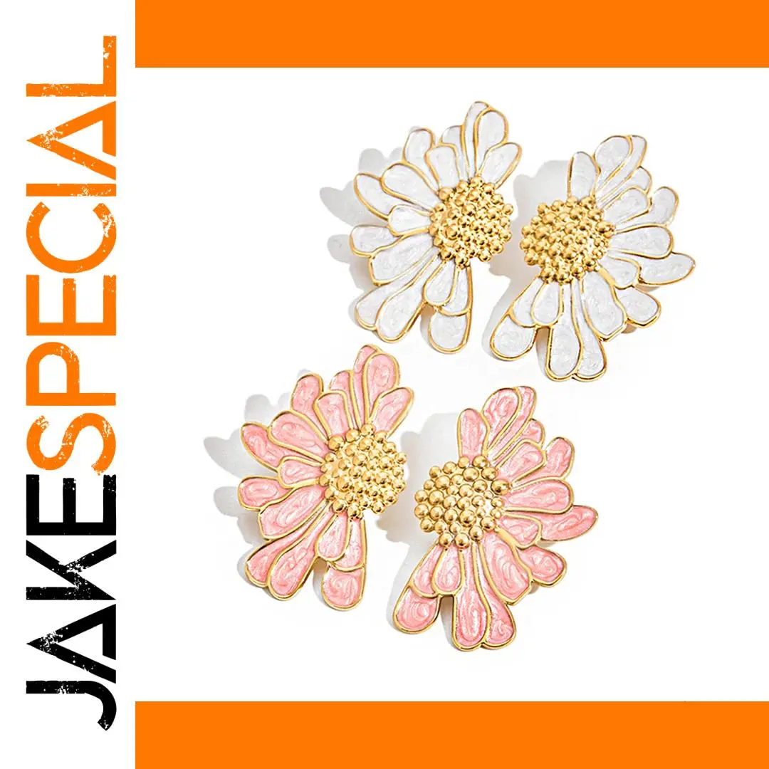 Stainless Steel Floral Earrings Set 1 Stainless Steel Floral Earrings Set
