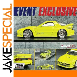 Vibrant Yellow Mazda RX-7 FC3S Die-Cast Model