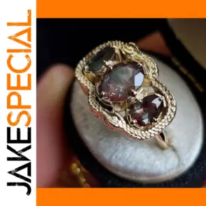 Vintage-Inspired Cocktail Ring with Zircon Stones