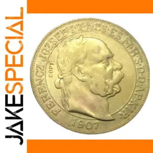 Vintage 1907 Hungary 100 Korona Coin Replica
