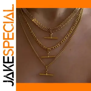 Stylish Stainless Steel Gold Necklace for Women