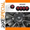 Set of 4 Aluminum Hub Center Caps for Tesla Models