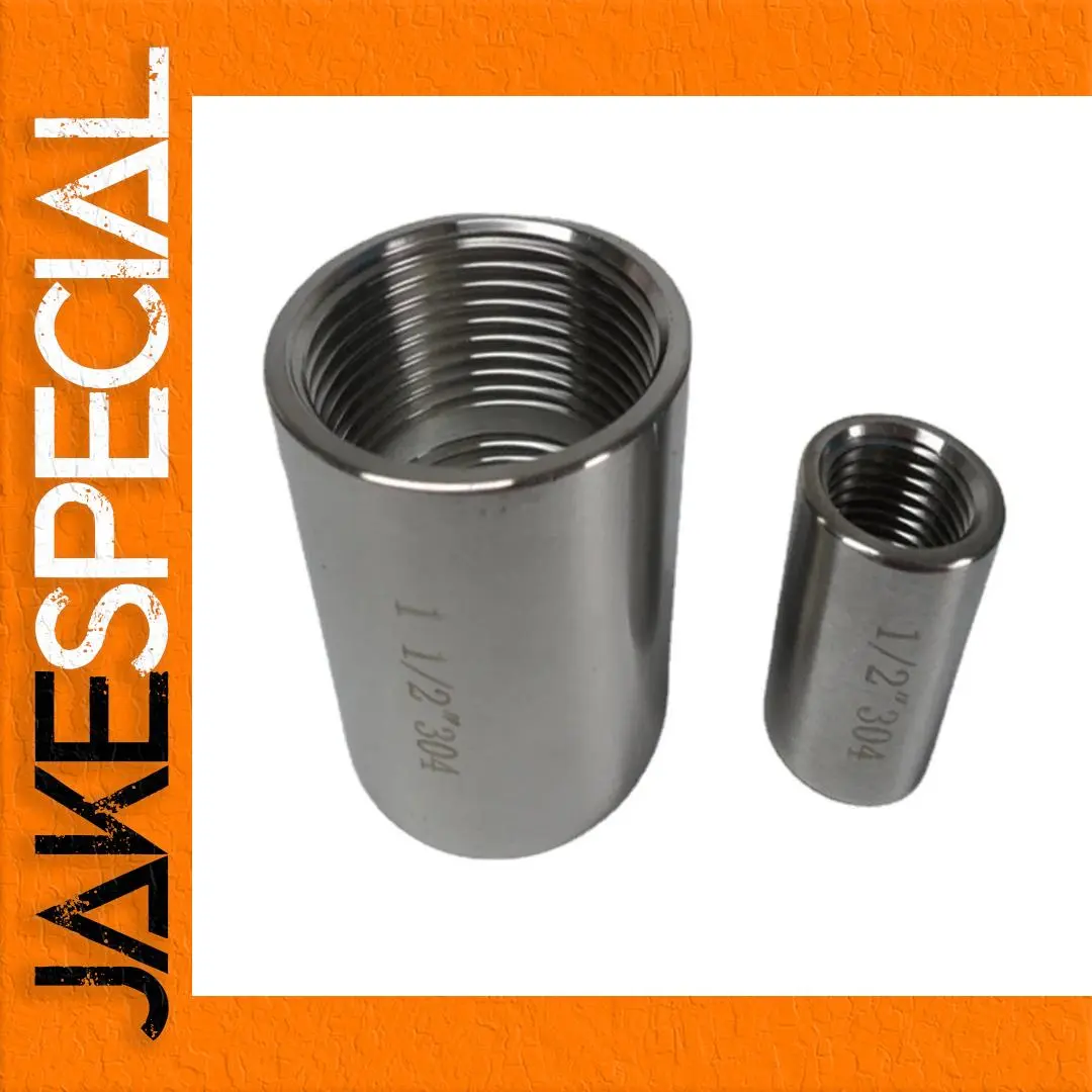 High-Pressure Stainless Steel Pipe Coupler 1/8"–2" 1 High-Pressure Stainless Steel Pipe Coupler 1/8"–2"