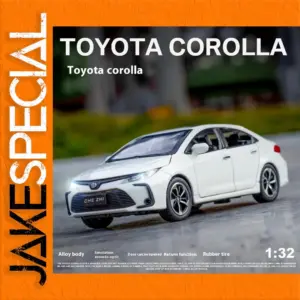 White 1:32 Scale Toyota Corolla Diecast Model