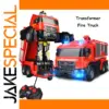 Red Remote Transformation Fire Truck Toy