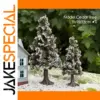 Miniature Snow-Covered Wire Cedar Tree Set
