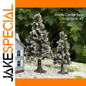 Miniature Snow-Covered Wire Cedar Tree Set