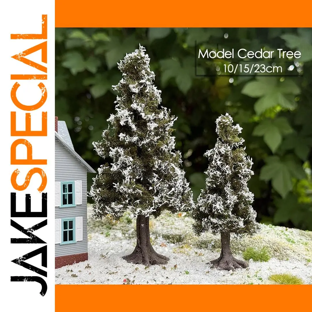 Miniature Snow-Covered Wire Cedar Tree Set 1 Miniature Snow-Covered Wire Cedar Tree Set