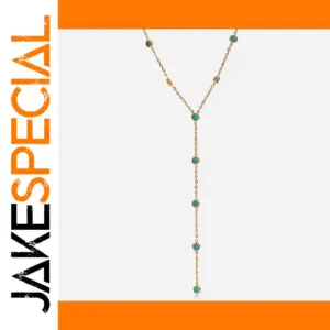 Stainless Steel Turquoise Y-Shaped Necklace