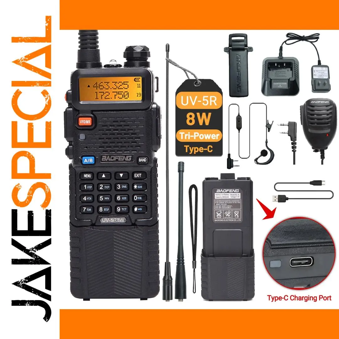 Baofeng UV-5R Dual-Band Walkie-Talkie 8W 1 Baofeng UV-5R Dual-Band Walkie-Talkie 8W