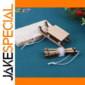 Miniature Wooden Dollhouse Sleigh in Multiple Colors