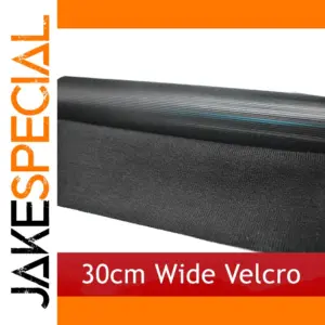 Black & White Nylon Hook and Loop Tape 1m