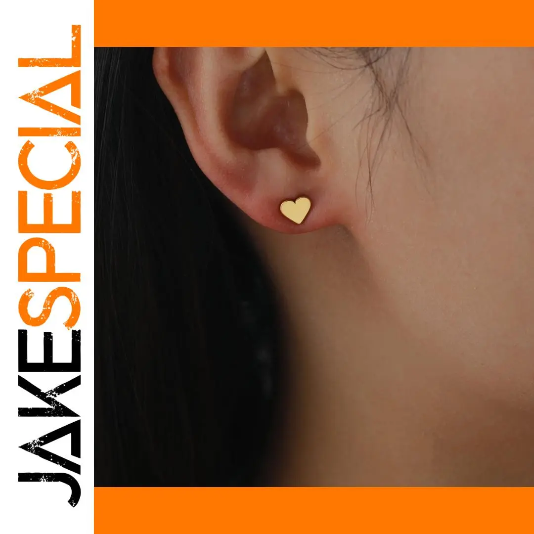 Gold Heart Stud Earrings for Women 1 Gold Heart Stud Earrings for Women