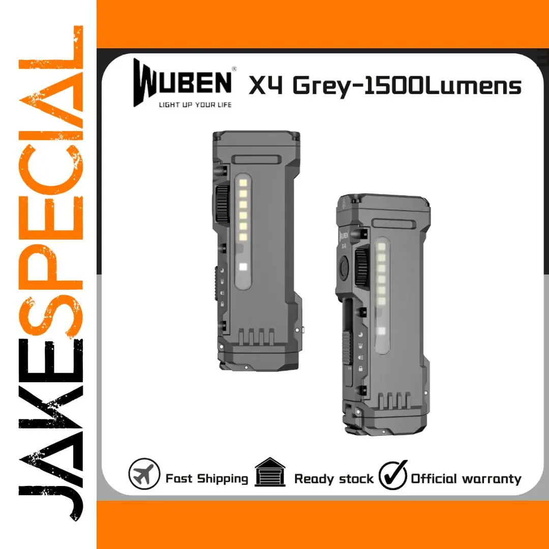 X4 EDC Flashlight in Grey with 1500 Lumens 1 X4 EDC Flashlight in Grey with 1500 Lumens