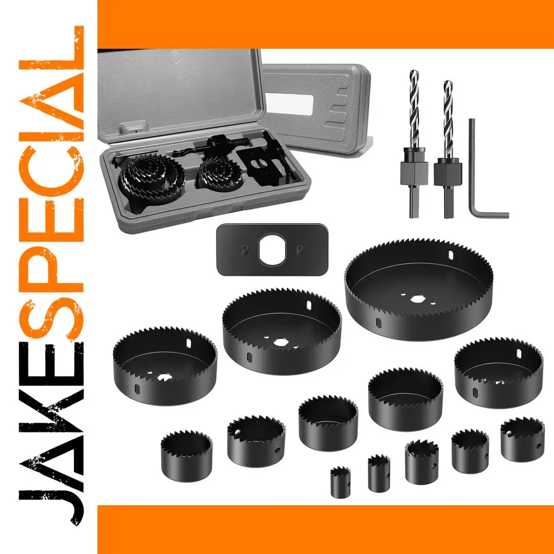 Professional Hole Saw Set 3/4" to 5" (19-127mm) 1 Professional Hole Saw Set 3/4" to 5" (19-127mm)