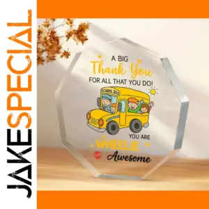 Colorful School Bus Appreciation Acrylic Plaque