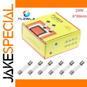 100-Pack 6x30mm Glass Fuses for Automotive and Electronics
