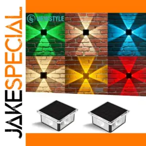 Modern RGB Solar Wall Light for Outdoors