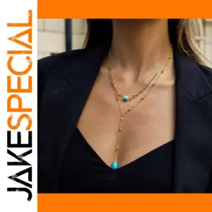Gold-Tone Stainless Steel Layered Necklace Set