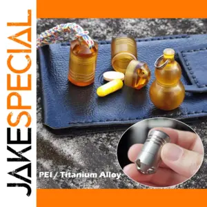 Titanium Alloy Waterproof Pill Bottle for Travel