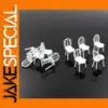 Set of 12 Modern White Plastic Chairs for G Scale Models