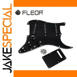 Black 3-Ply Strat Pickguard with Vintage Pickups