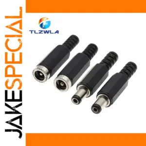 DC Power Connector Set 10x Male & Female, 12V/24V 3A