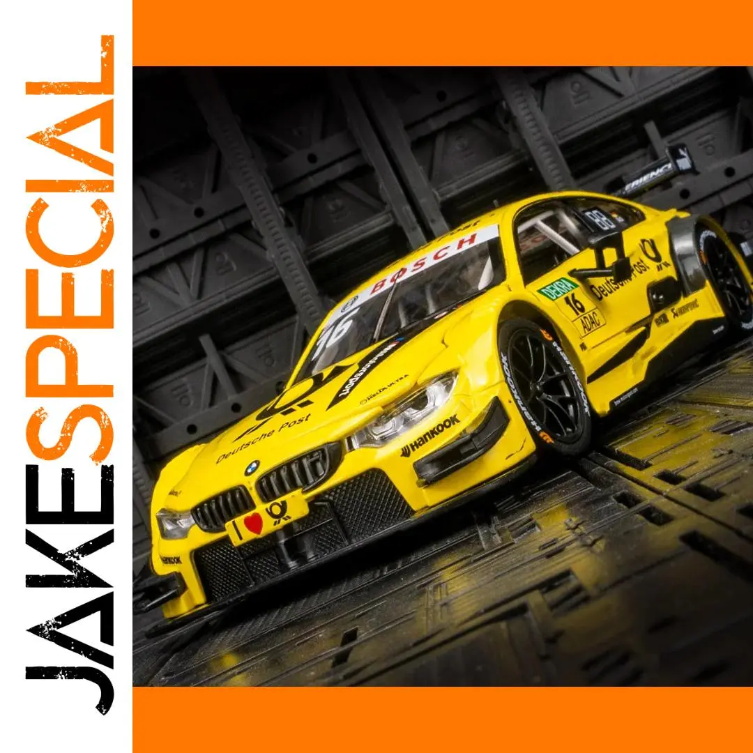 BMW M4 DTM Diecast Model 1:24 Scale Yellow 1 BMW M4 DTM Diecast Model 1:24 Scale Yellow